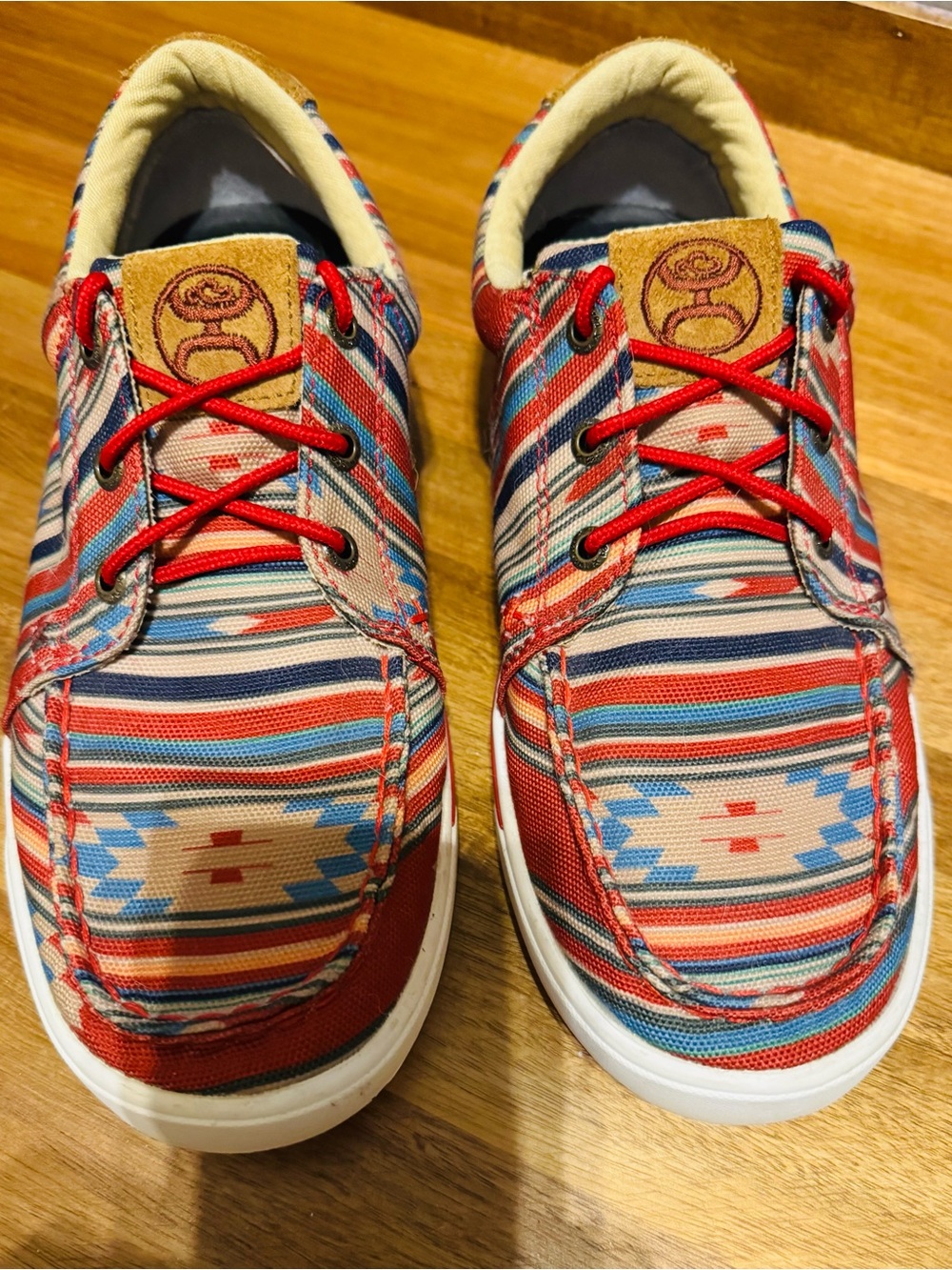 Twisted X | Women's Multicolor | Aztec-Pattern Sneakers | Red/Blue/Tan, Size 9M